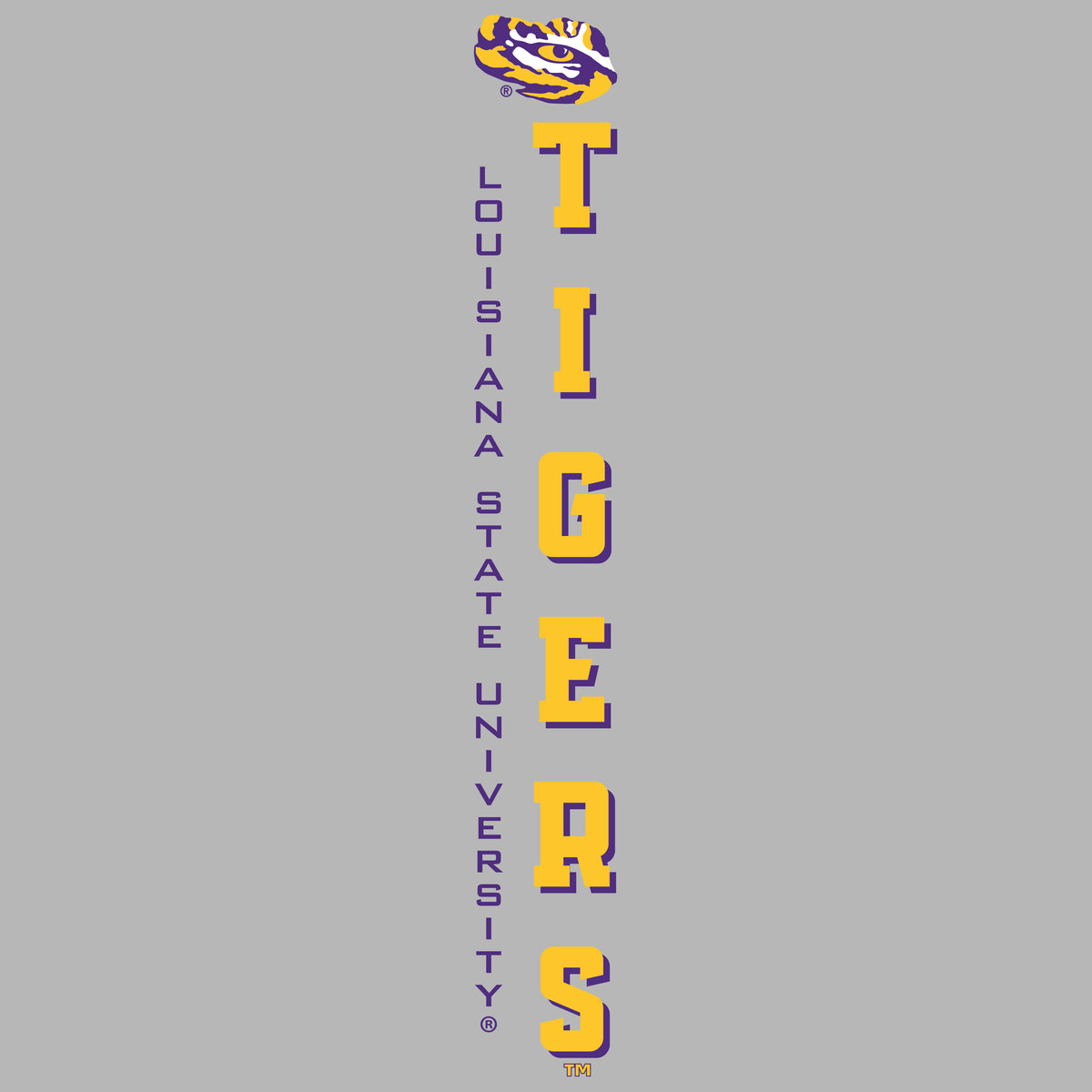 Women's LSU Tigers Premium Tri-Blend Tee Shirt - Vertical Louisiana State University Tigers
