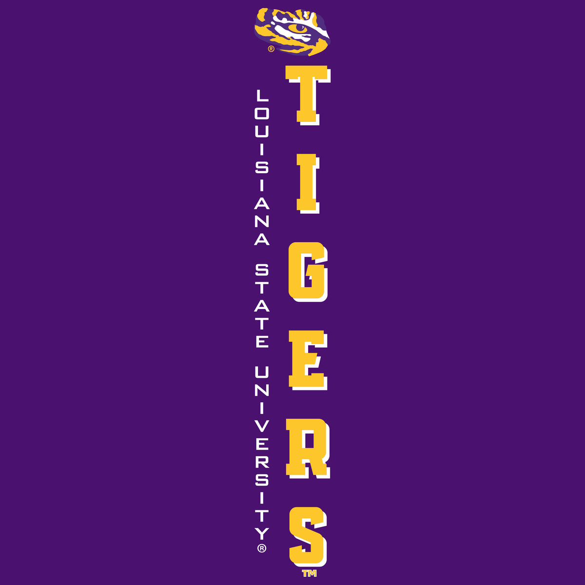 LSU Tigers Toddler Tee Shirt - Vertical Louisiana State University Tigers