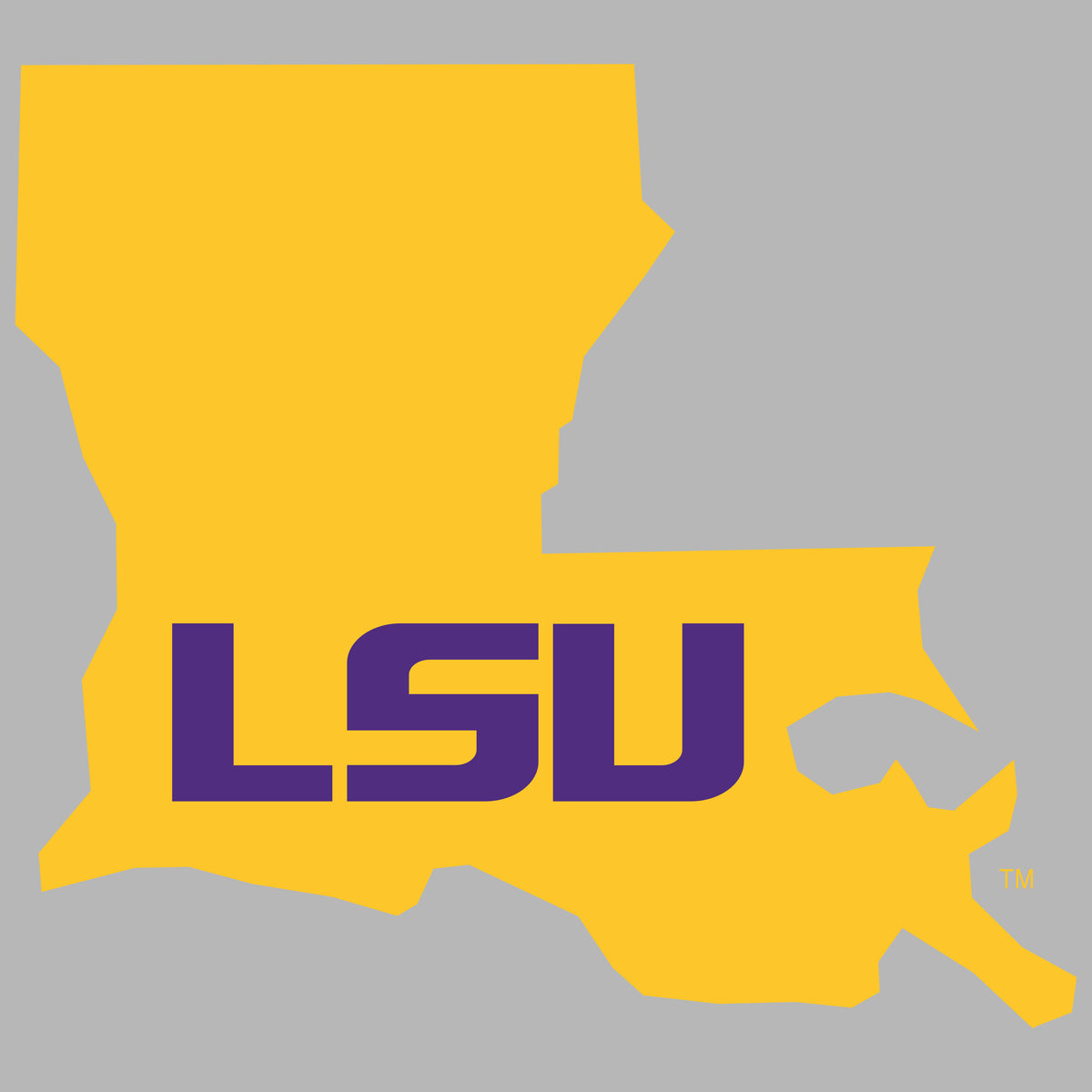 LSU Tigers Premium Fleece Sweatpants - Gold Ink State Shape