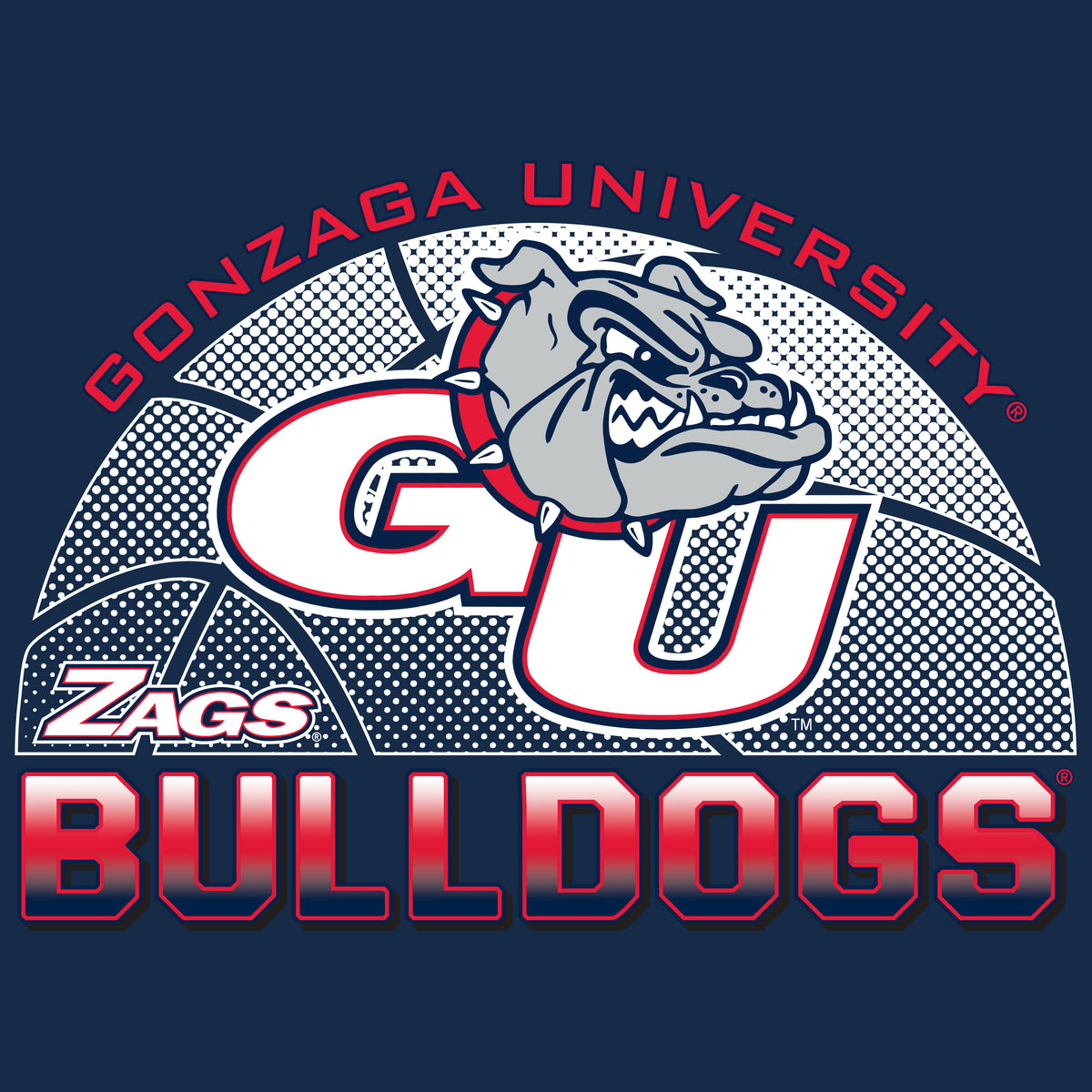 Gonzaga Bulldogs Tee Shirt - Gonzaga Basketball
