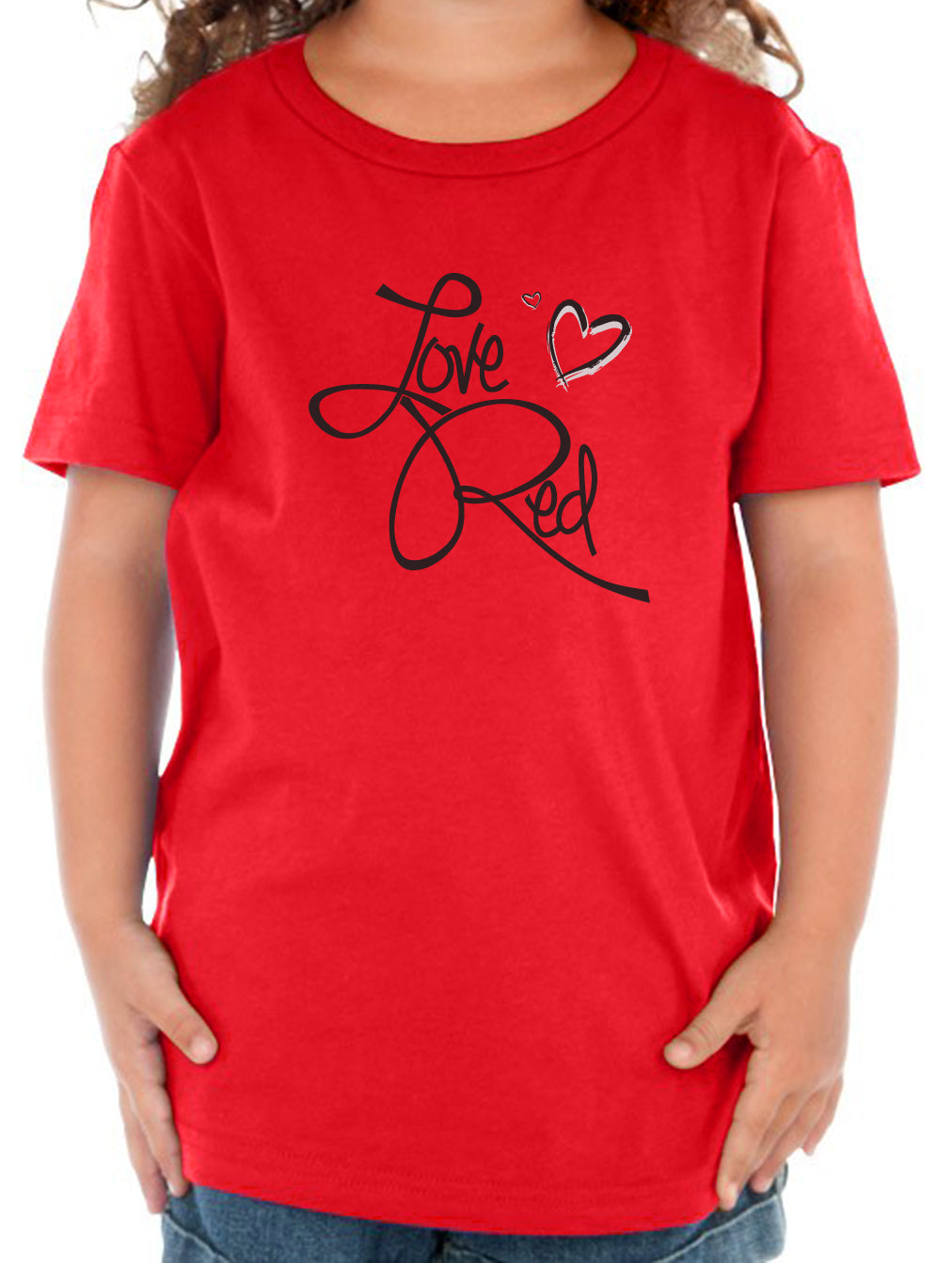 Nebraska Toddler Tee Shirt - "Love Red" Hearts
