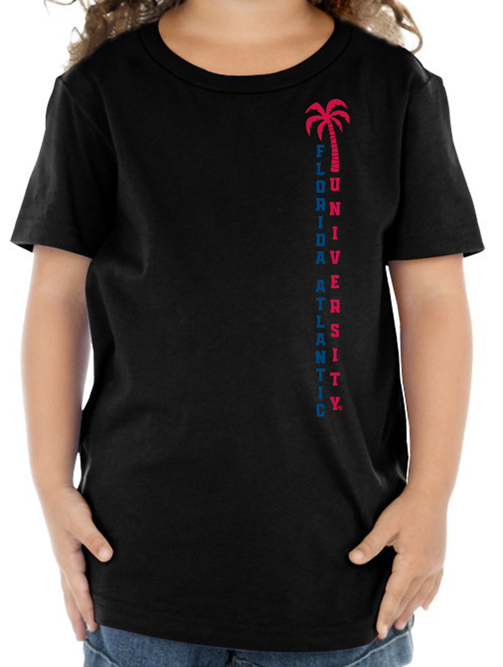 Florida Atlantic Owls Toddler Tee Shirt - FAU Vertical Palm Tree