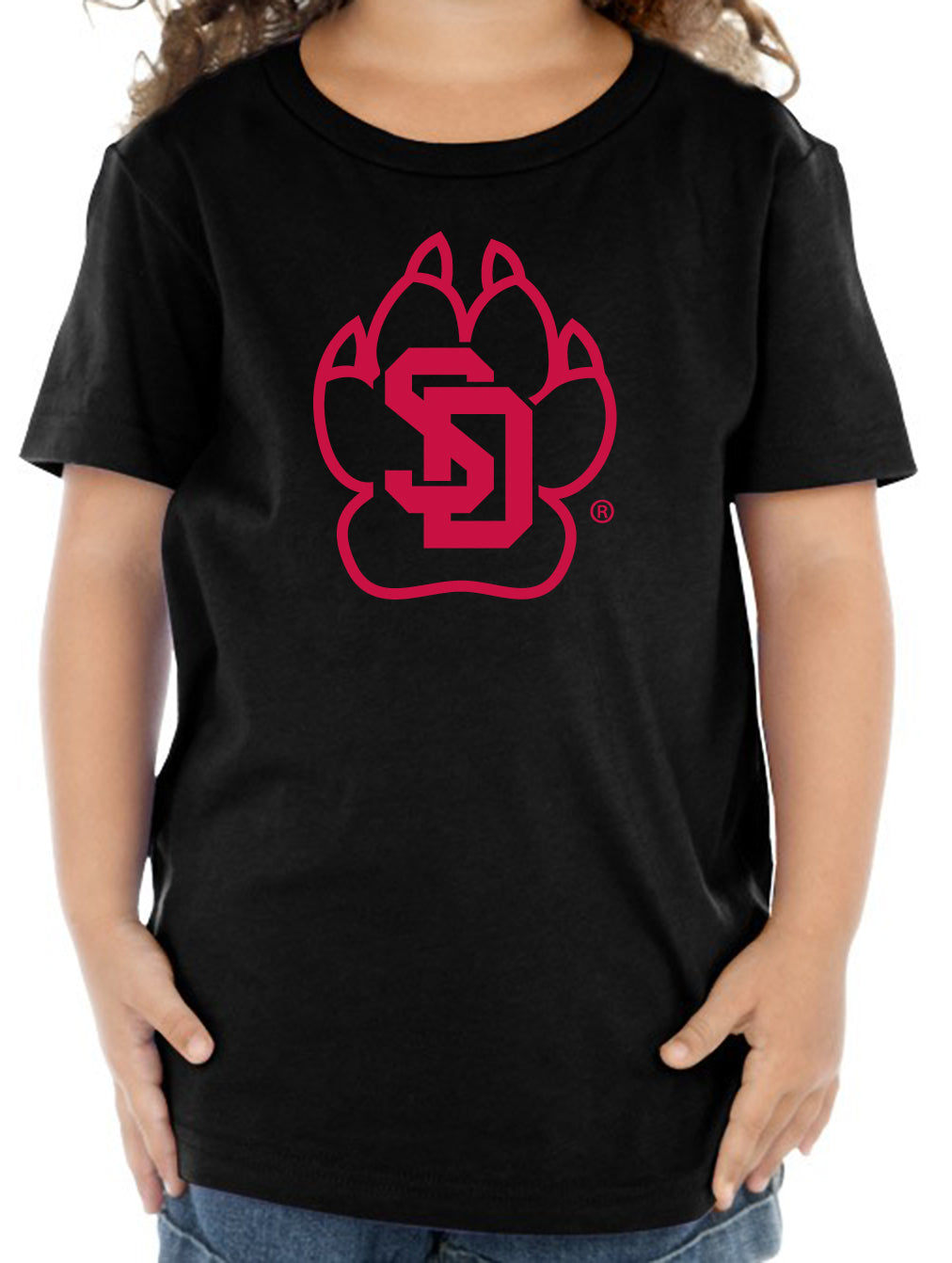 South Dakota Coyotes Toddler Tee Shirt - SD Coyote Paw
