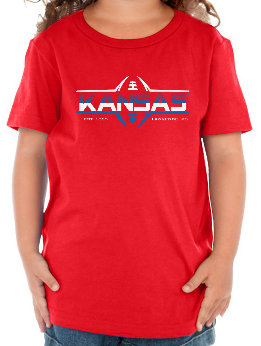 Kansas Jayhawks Toddler Tee Shirt - Kansas Football Laces