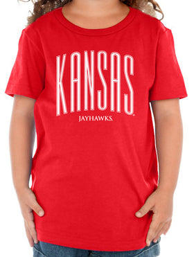 Kansas Jayhawks Toddler Tee Shirt - Tall Kansas Small Jayhawks
