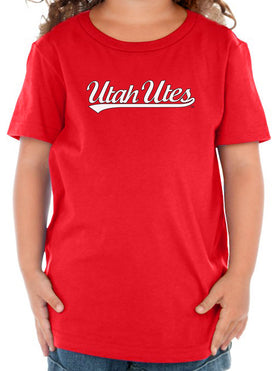 Utah Utes Toddler Tee Shirt - Script Utah Utes