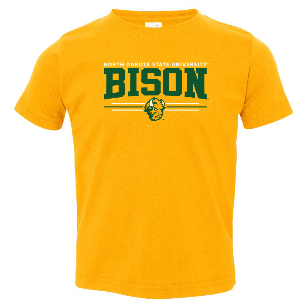 NDSU Bison Toddler Tee Shirt - NDSU Bison 3-Stripe