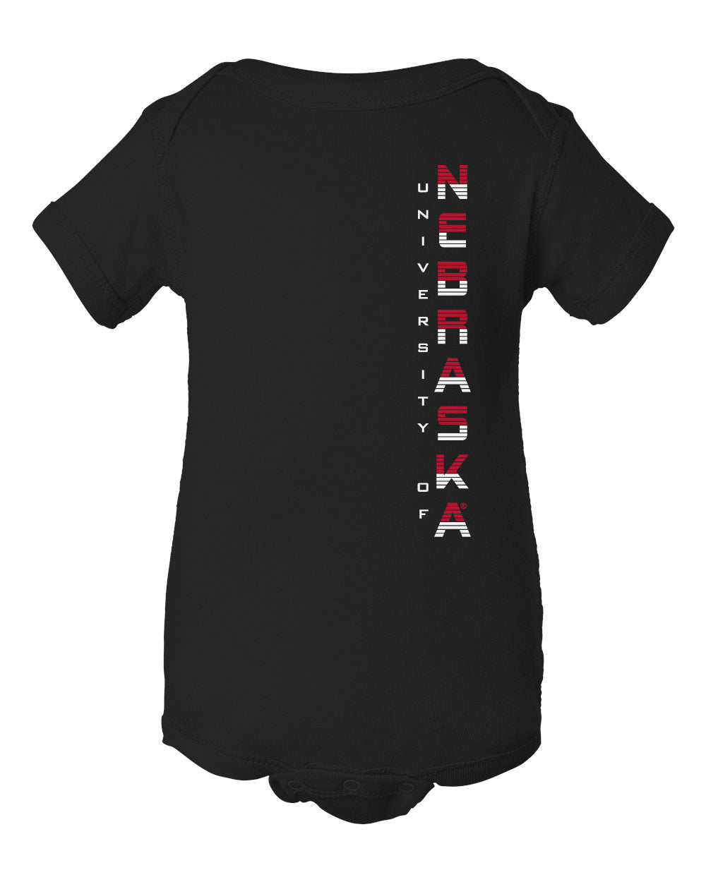 Nebraska Huskers Infant Onesie - Striped Vertical University of Nebraska