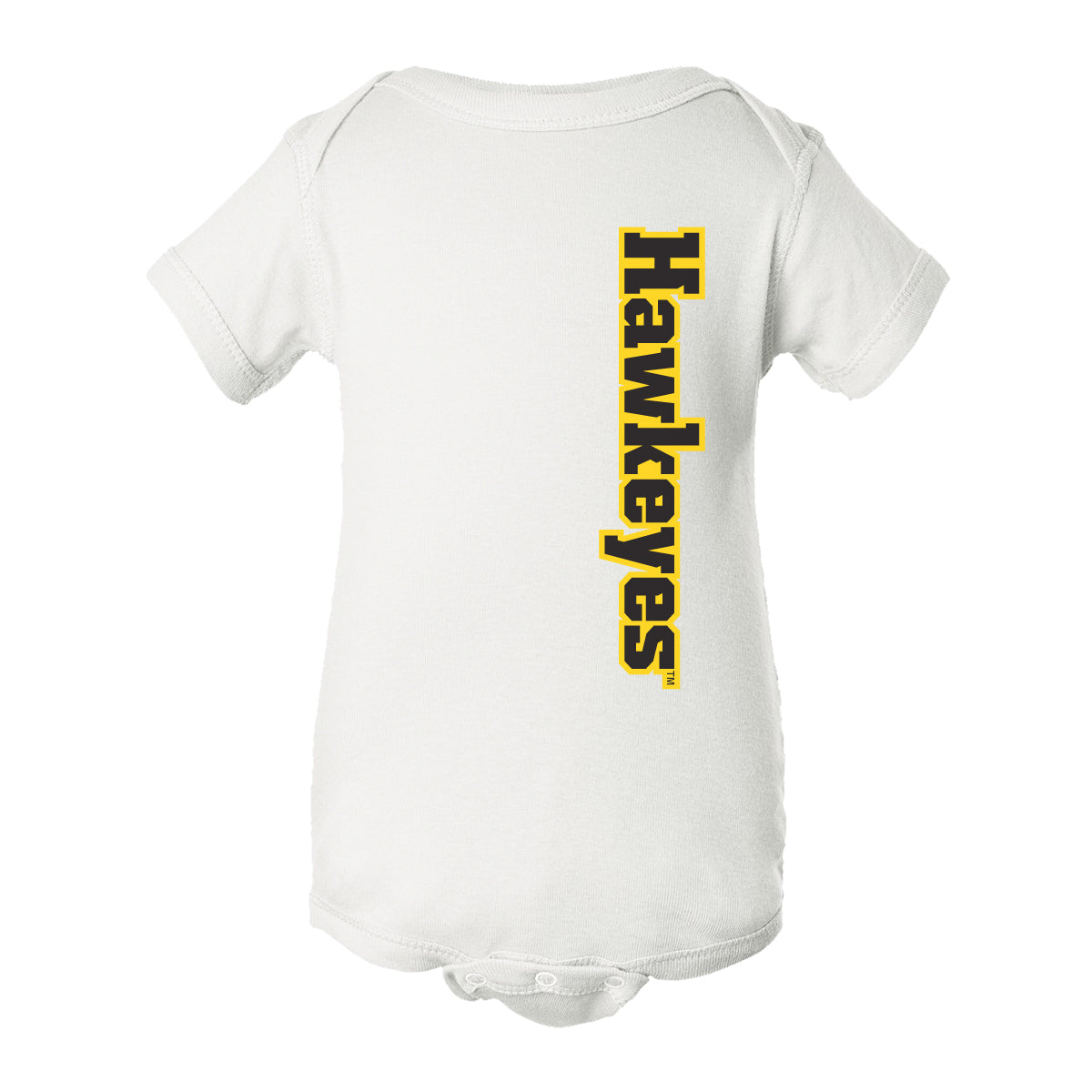 Iowa Hawkeyes Infant Onesie - Vertical Offset Hawkeyes on White