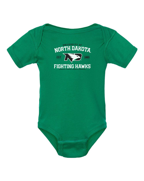 North Dakota Fighting Hawks Infant Onesie - North Dakota Arch Primary Logo