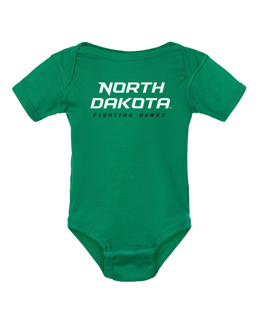 North Dakota Fighting Hawks Infant Onesie - Official Stacked UND Word Mark
