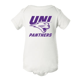Northern Iowa Panthers Infant Onesie - Purple UNI Panthers Logo on White