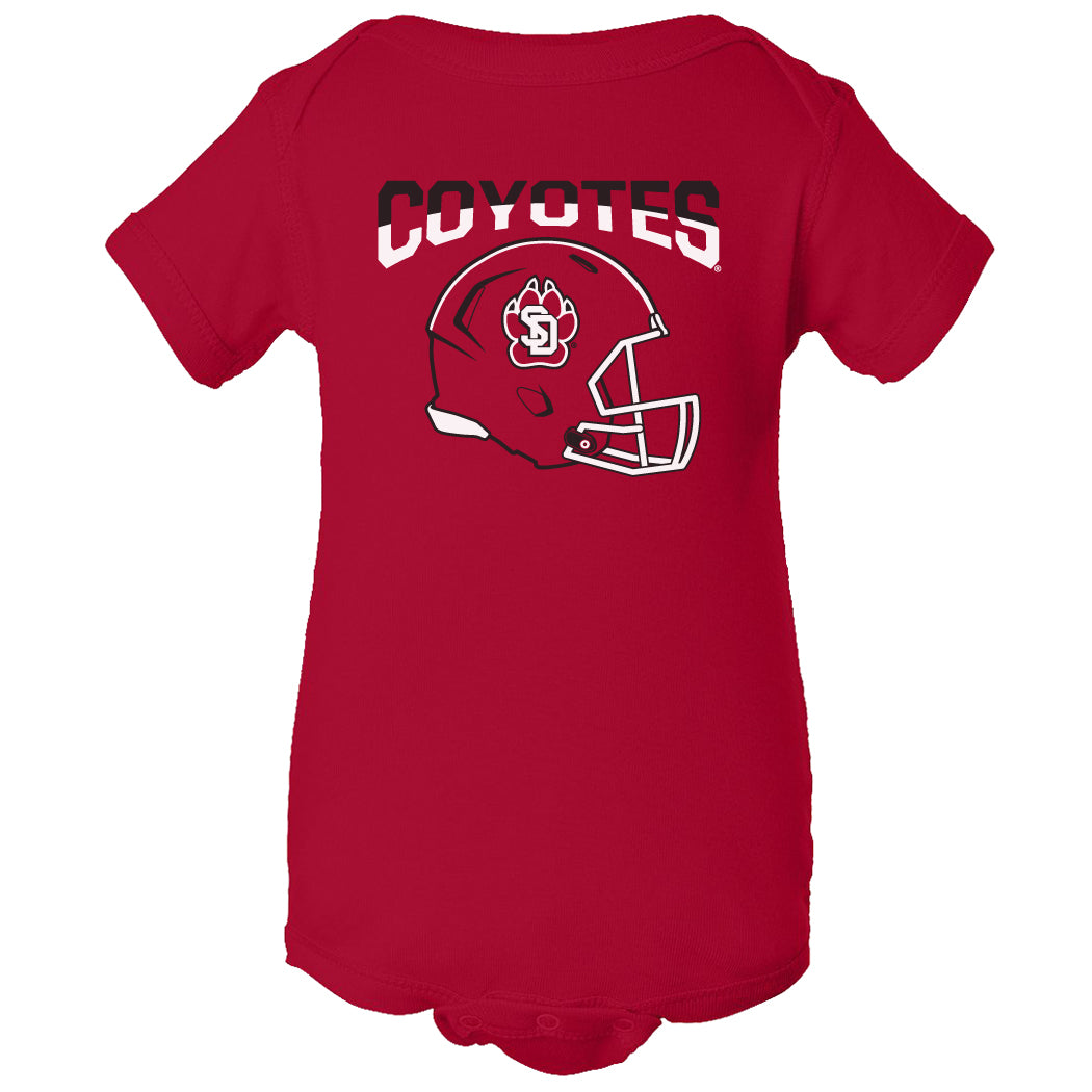South Dakota Coyotes Infant Onesie - USD Football Helmet