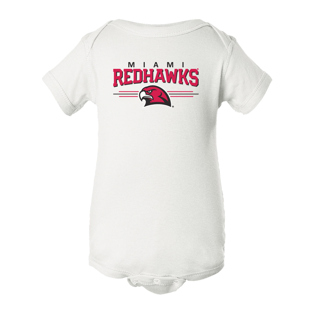Miami University RedHawks Infant Onesie - Hawk Head 3-Stripe