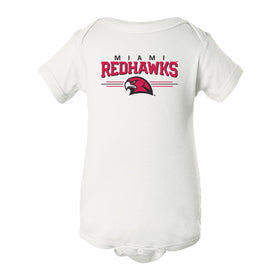 Miami University RedHawks Infant Onesie - Hawk Head 3-Stripe