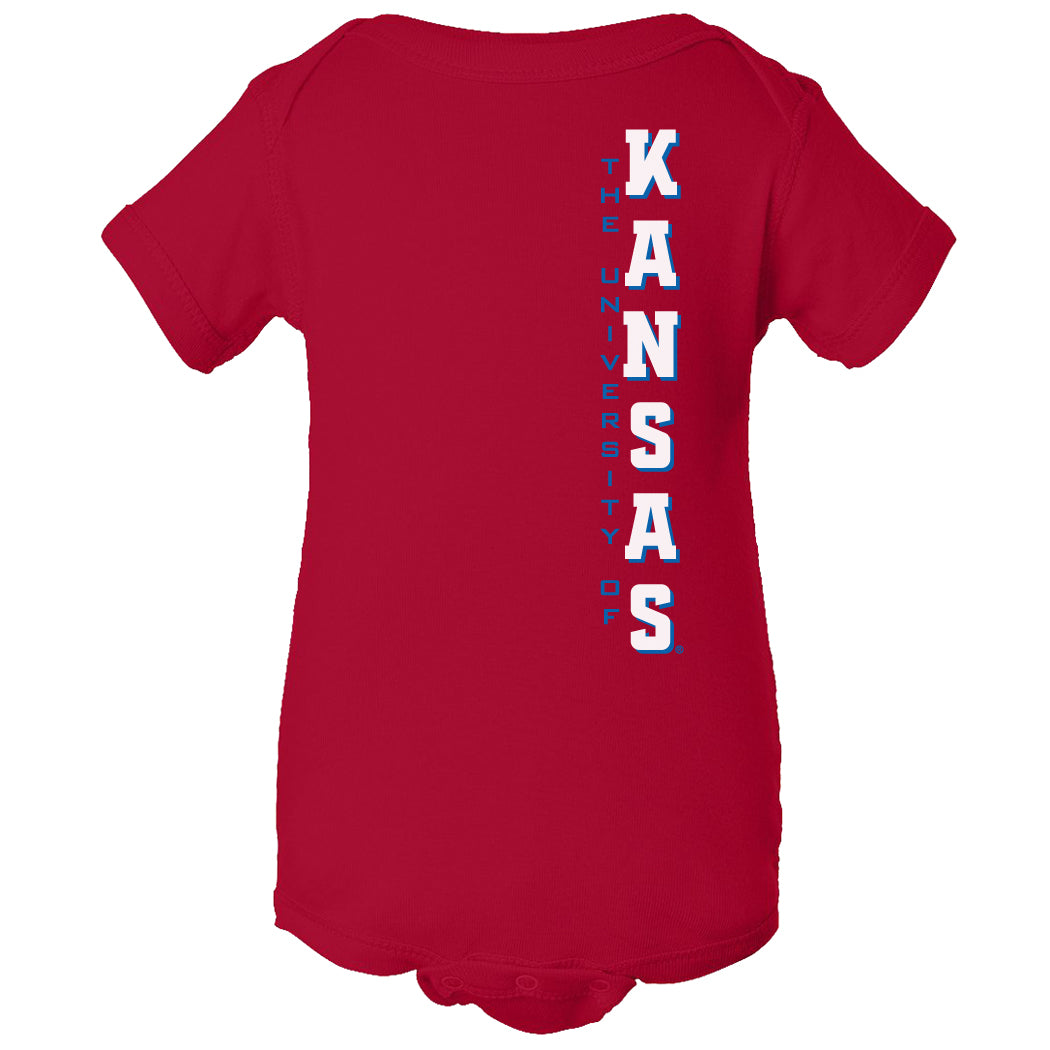 Kansas Jayhawks Infant Onesie - Vertical University of Kansas