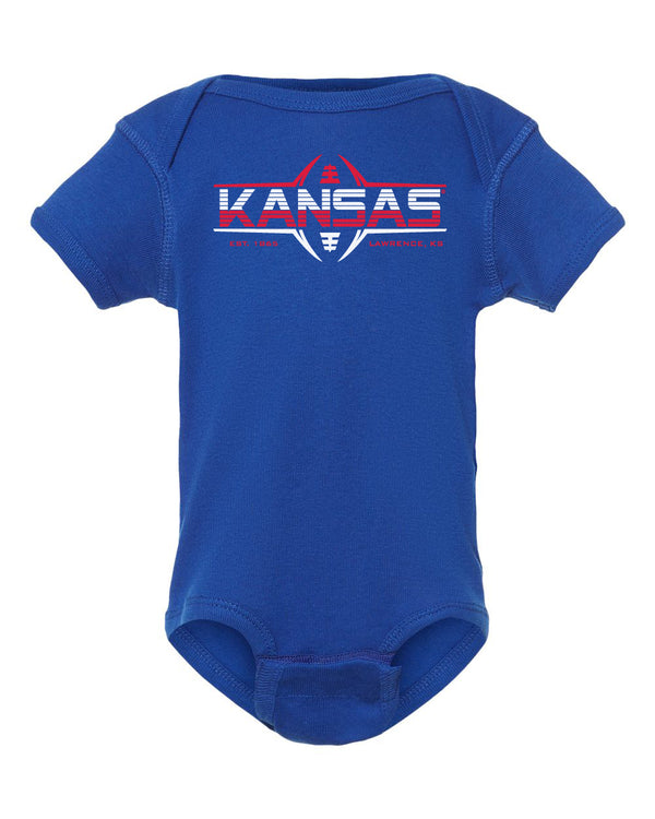 Kansas Jayhawks Infant Onesie - Kansas Football Laces