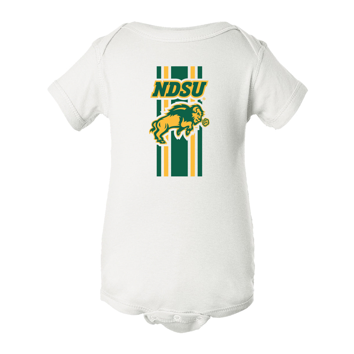 NDSU Bison Infant Onesie - Bison Logo Vertical Stripe