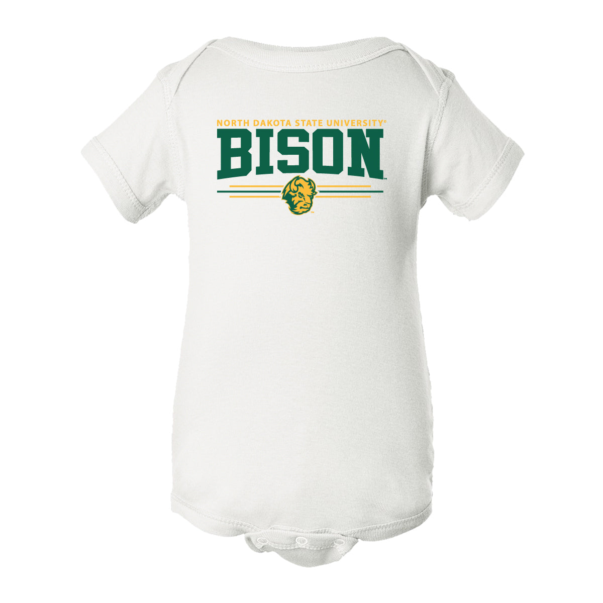 NDSU Bison Infant Onesie - Bison 3-Stripe