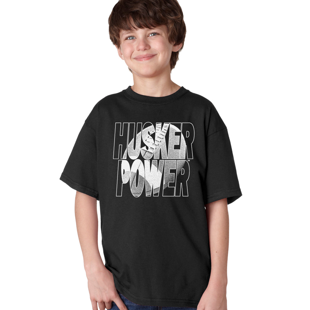 Nebraska Huskers Boys Tee Shirt - Husker Power Football
