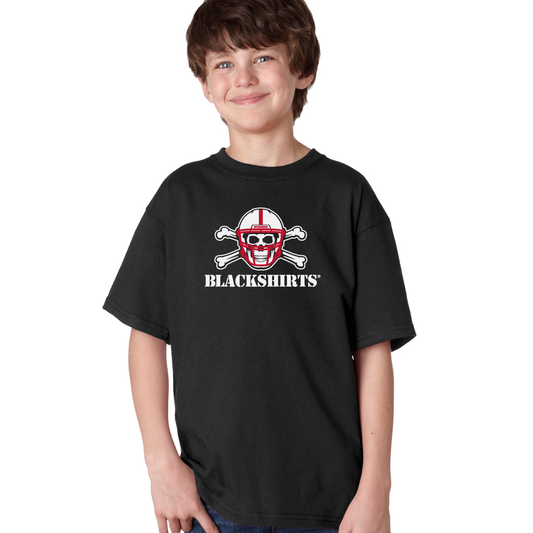 Nebraska Huskers Boys Tee Shirt - NEW Official Blackshirts Logo