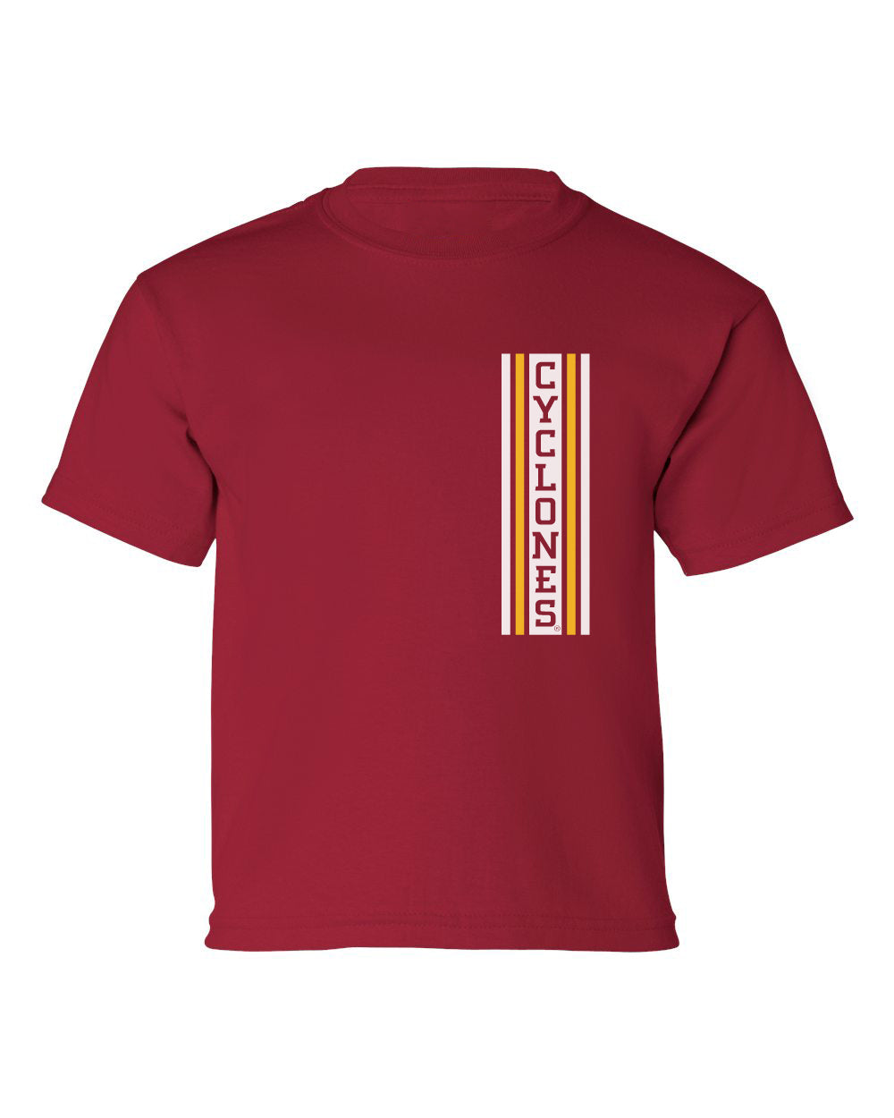 Iowa State Cyclones Boys Tee Shirt - Vertical Stripe CYCLONES