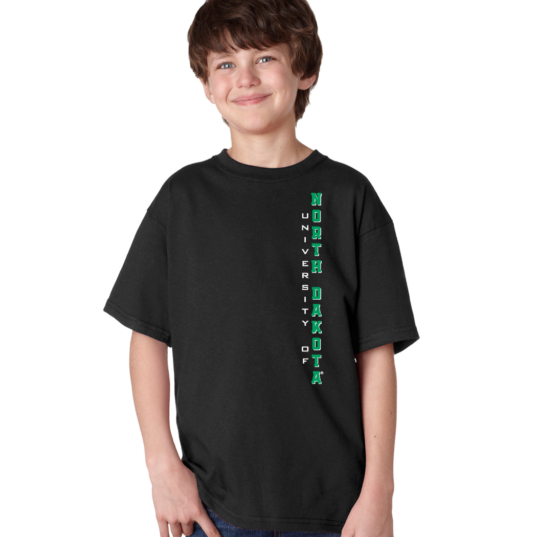 North Dakota Fighting Hawks Boys Tee Shirt - Vertical University of North Dakota