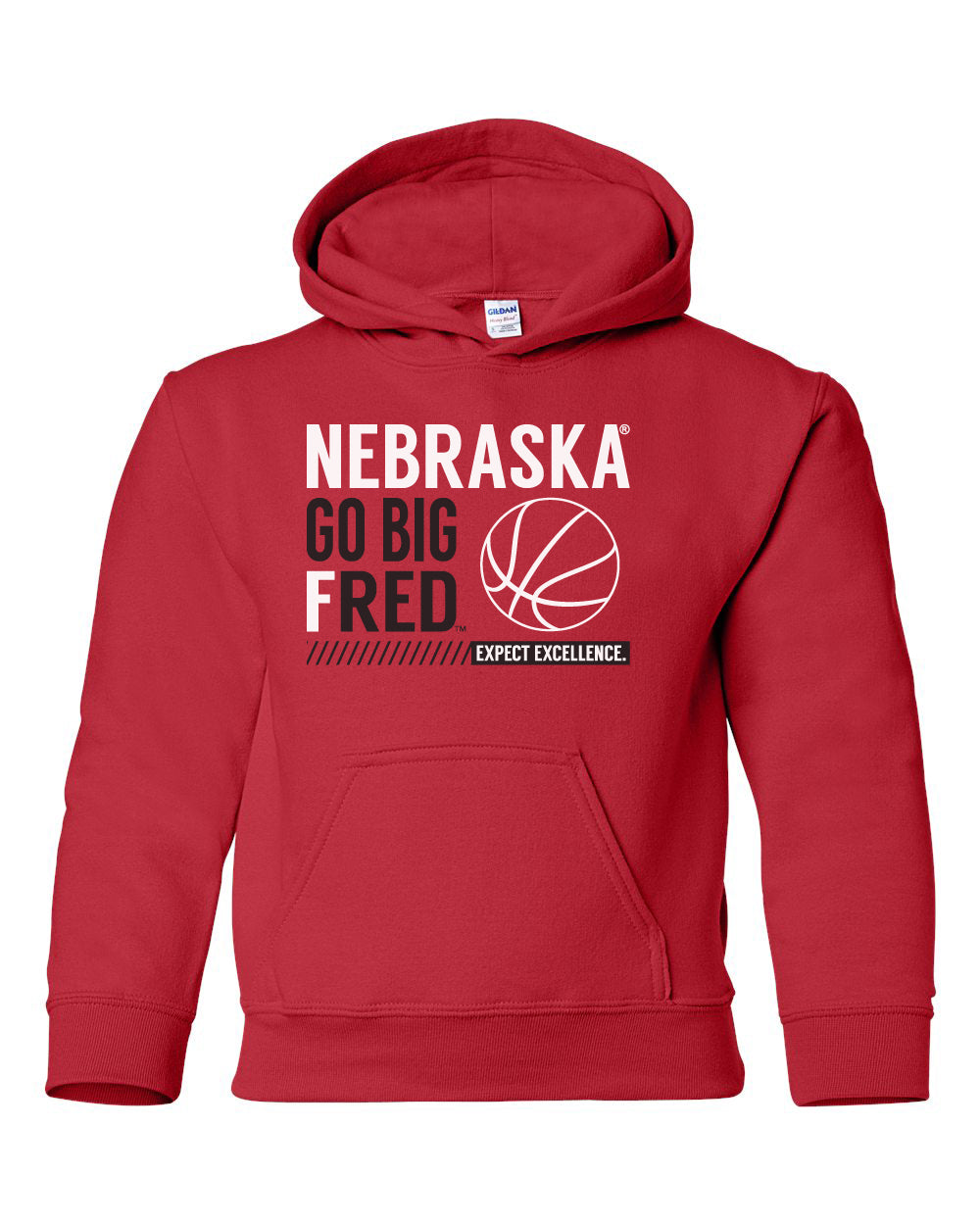 Nebraska Huskers Youth Hooded Sweatshirt - Nebraska Basketball - GO BIG FRED