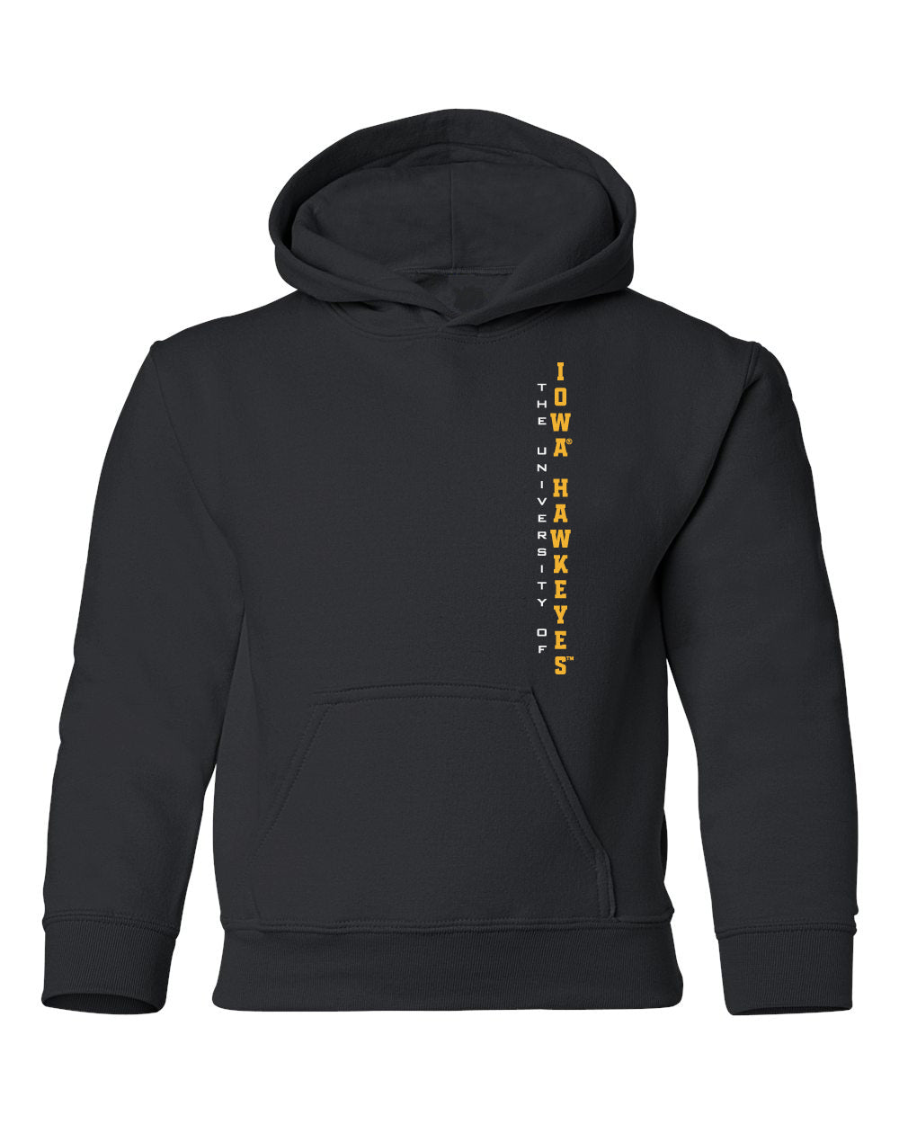 Iowa Hawkeyes Youth Hooded Sweatshirt - Vertical U of I Hawkeyes