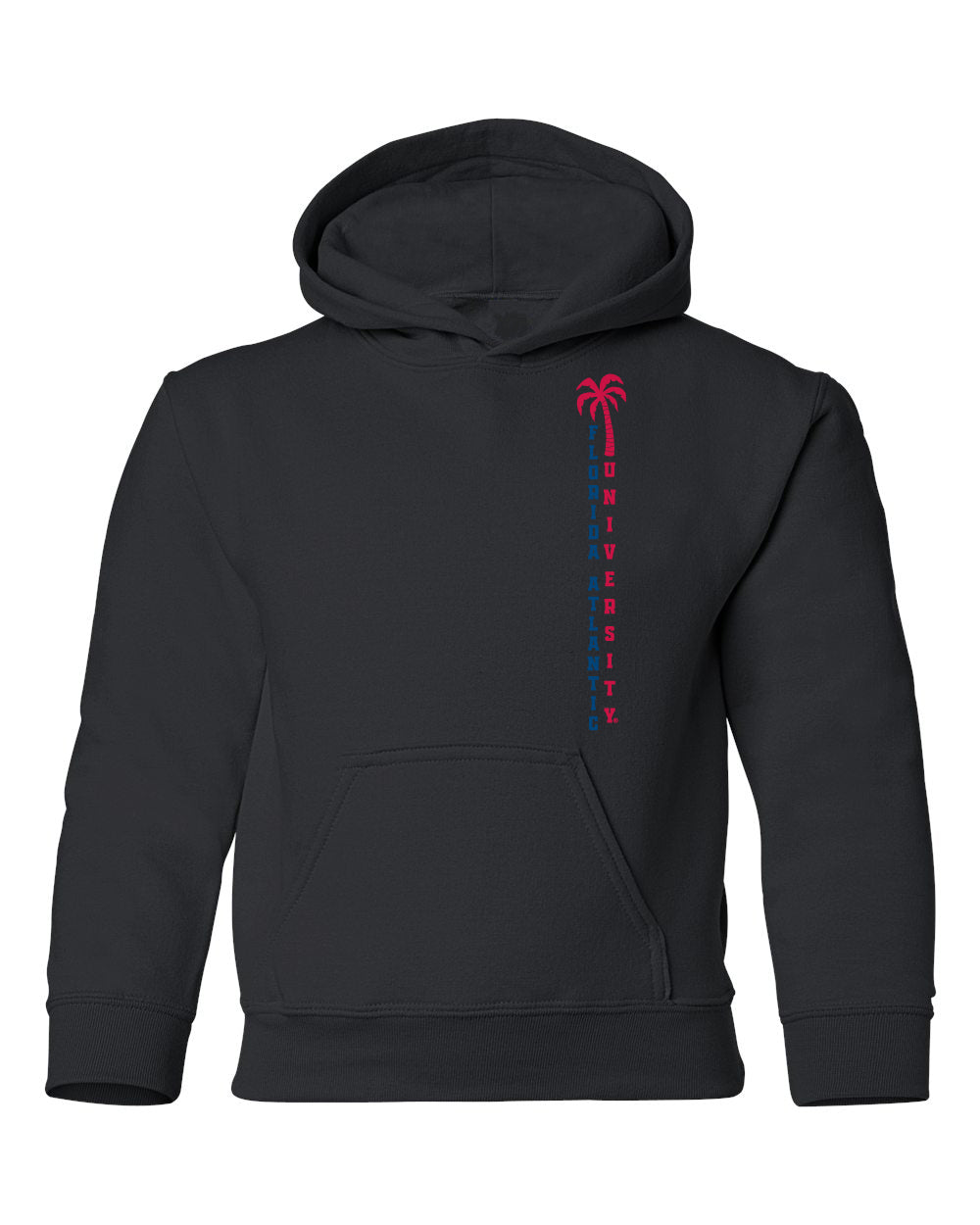 Florida Atlantic Owls Youth Hooded Sweatshirt - FAU Vertical Palm Tree