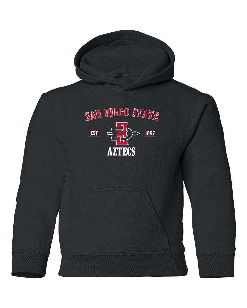 San Diego State Aztecs Youth Hooded Sweatshirt - SDSU Primary Logo
