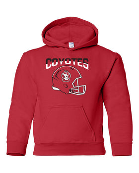 South Dakota Coyotes Youth Hooded Sweatshirt - USD Football Helmet