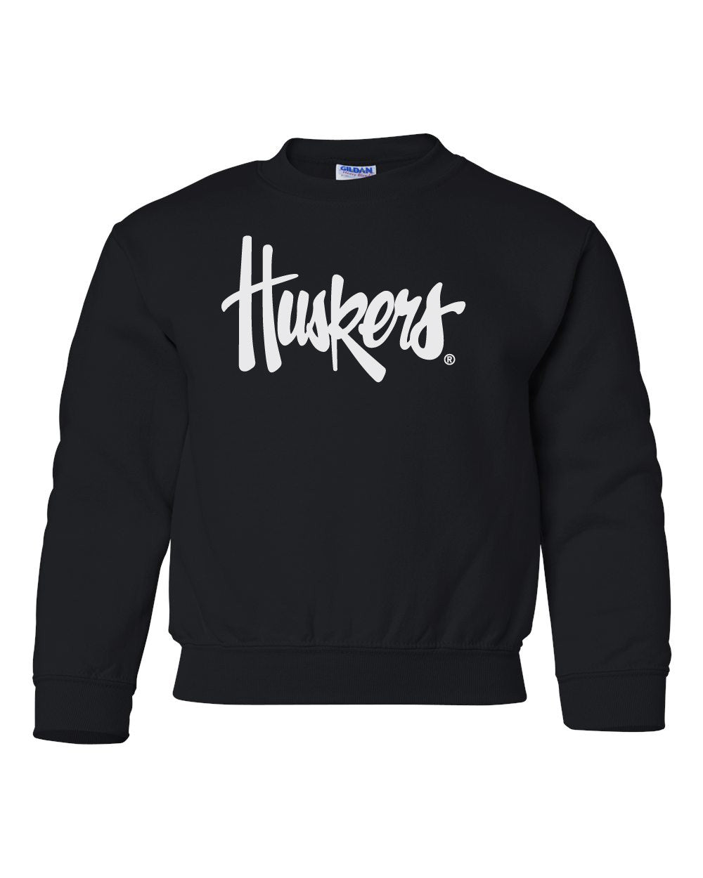 Nebraska Cornhuskers Legacy Script "Huskers" Youth Crewneck Sweatshirt