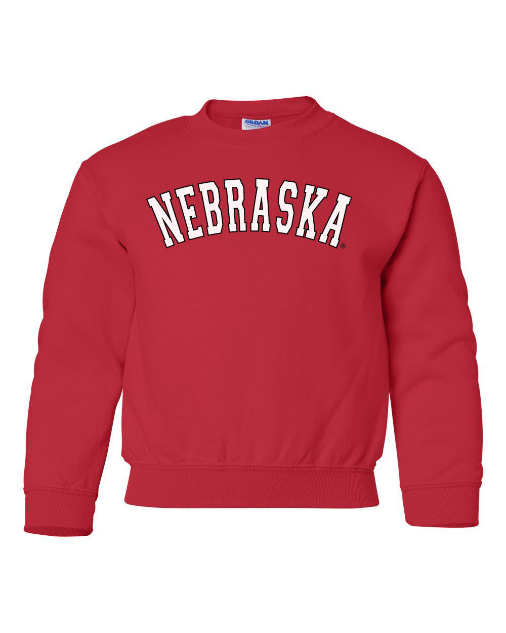 "NEBRASKA" Arch Youth Crewneck Sweatshirt
