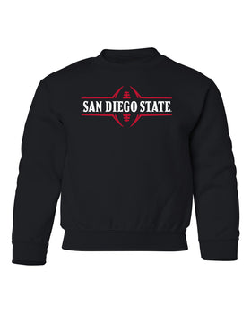 San Diego State Aztecs Youth Crewneck Sweatshirt - SDSU Football Laces