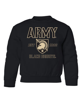 Army Black Knights Youth Crewneck Sweatshirt - Army West Point Established 1802