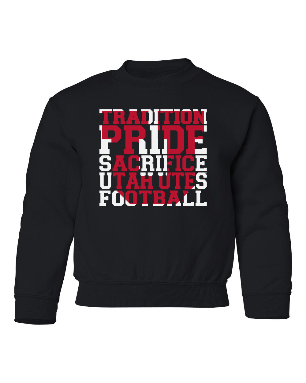 Utah Utes Youth Crewneck Sweatshirt - Utah Utes Football Tradition