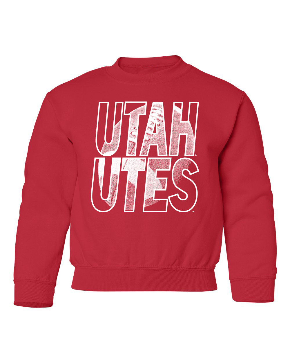 Utah Utes Youth Crewneck Sweatshirt - Utah Utes Football Image