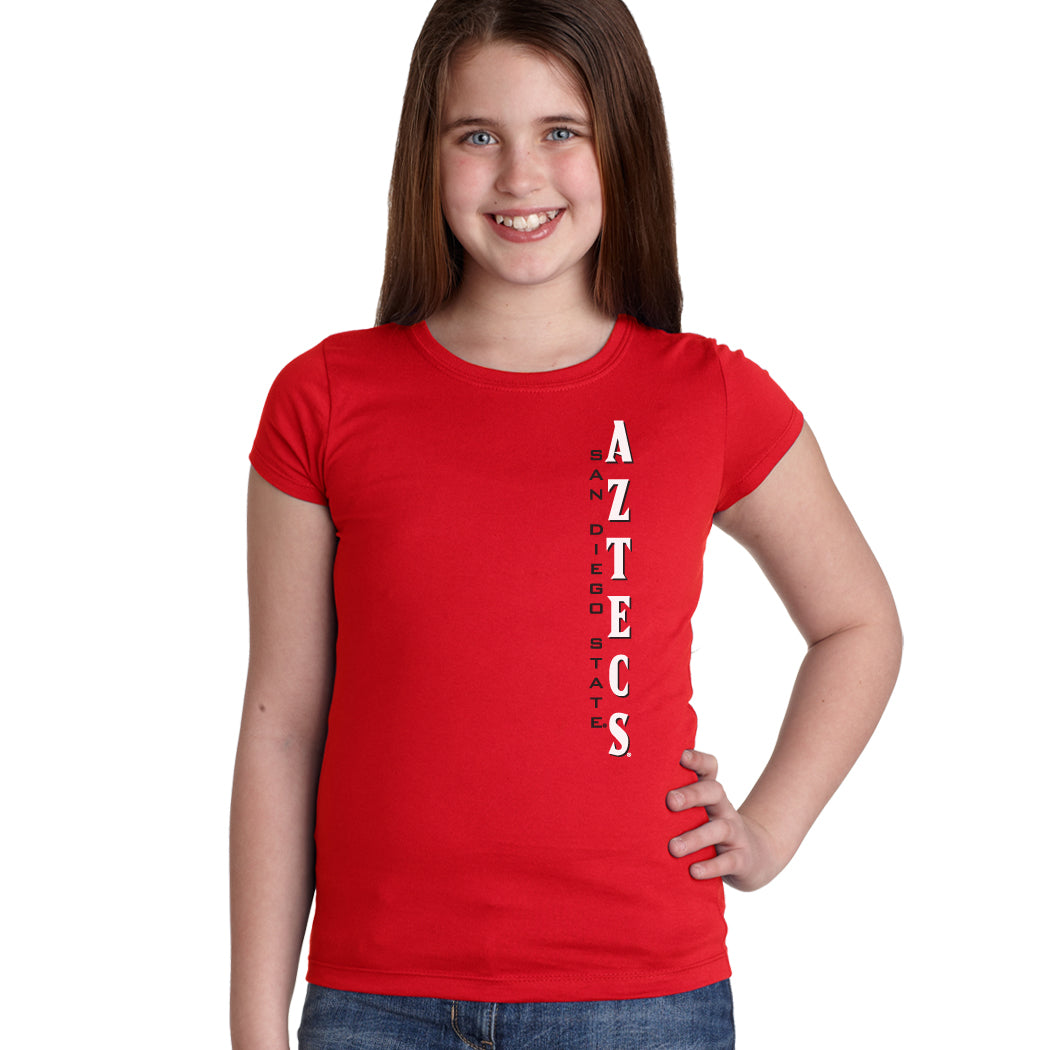 San Diego State Aztecs Girls Tee Shirt - Vertical Aztecs