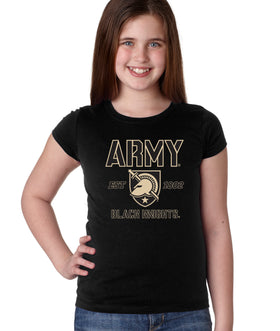 Army Black Knights Girls Tee Shirt - Army West Point Established 1802