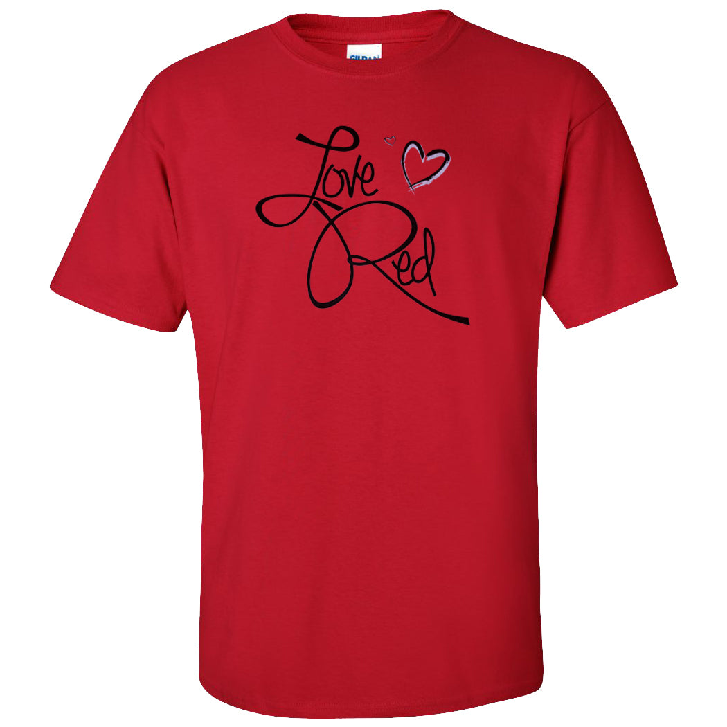 Nebraska Cornhuskers "Love Red" Hearts Tee Shirt