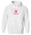 Women's Iowa State Cyclones Hooded Sweatshirt - Cyclones Strong State Outline