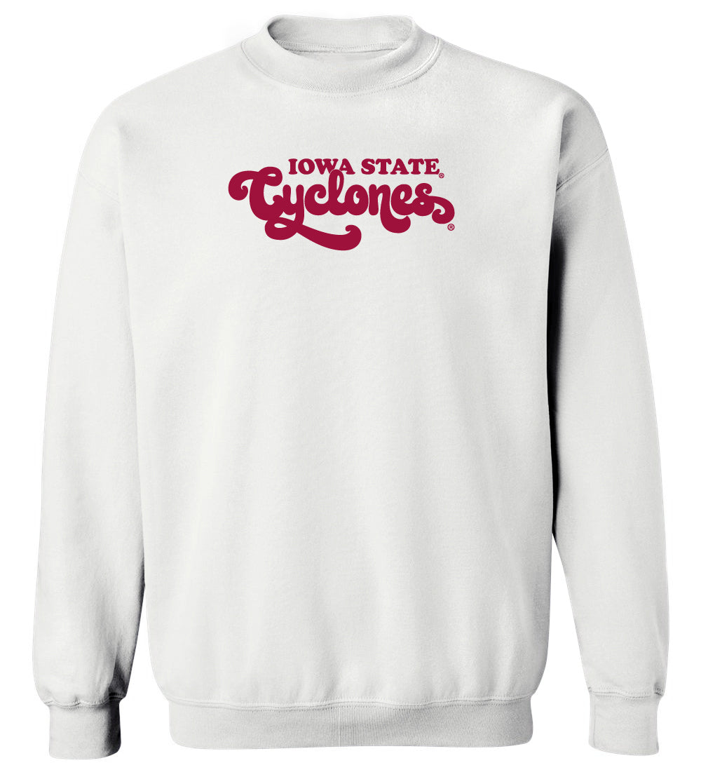 Women's Iowa State Cyclones Crewneck Sweatshirt - Retro ISU Script Cyclones