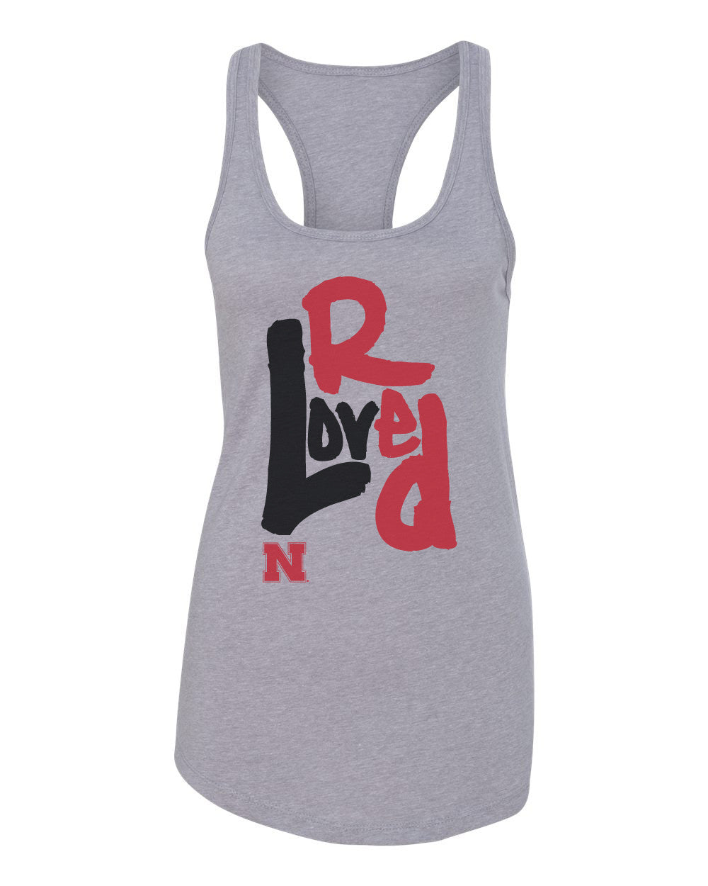 Women's Nebraska Cornhuskers "Love Red" Racerback Tank Top