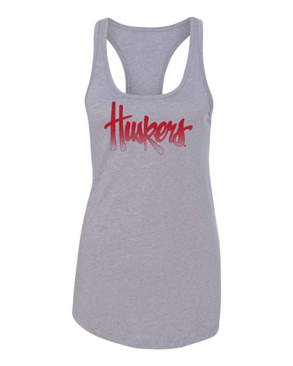 Women's Nebraska Cornhuskers Legacy Script "Huskers" Racerback Tank Top