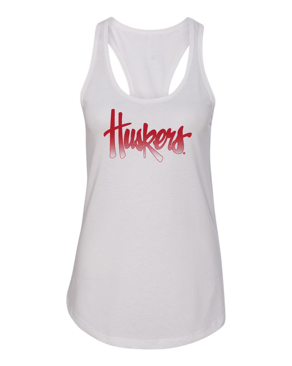 Women's Nebraska Cornhuskers Legacy Script "Huskers" Racerback Tank Top