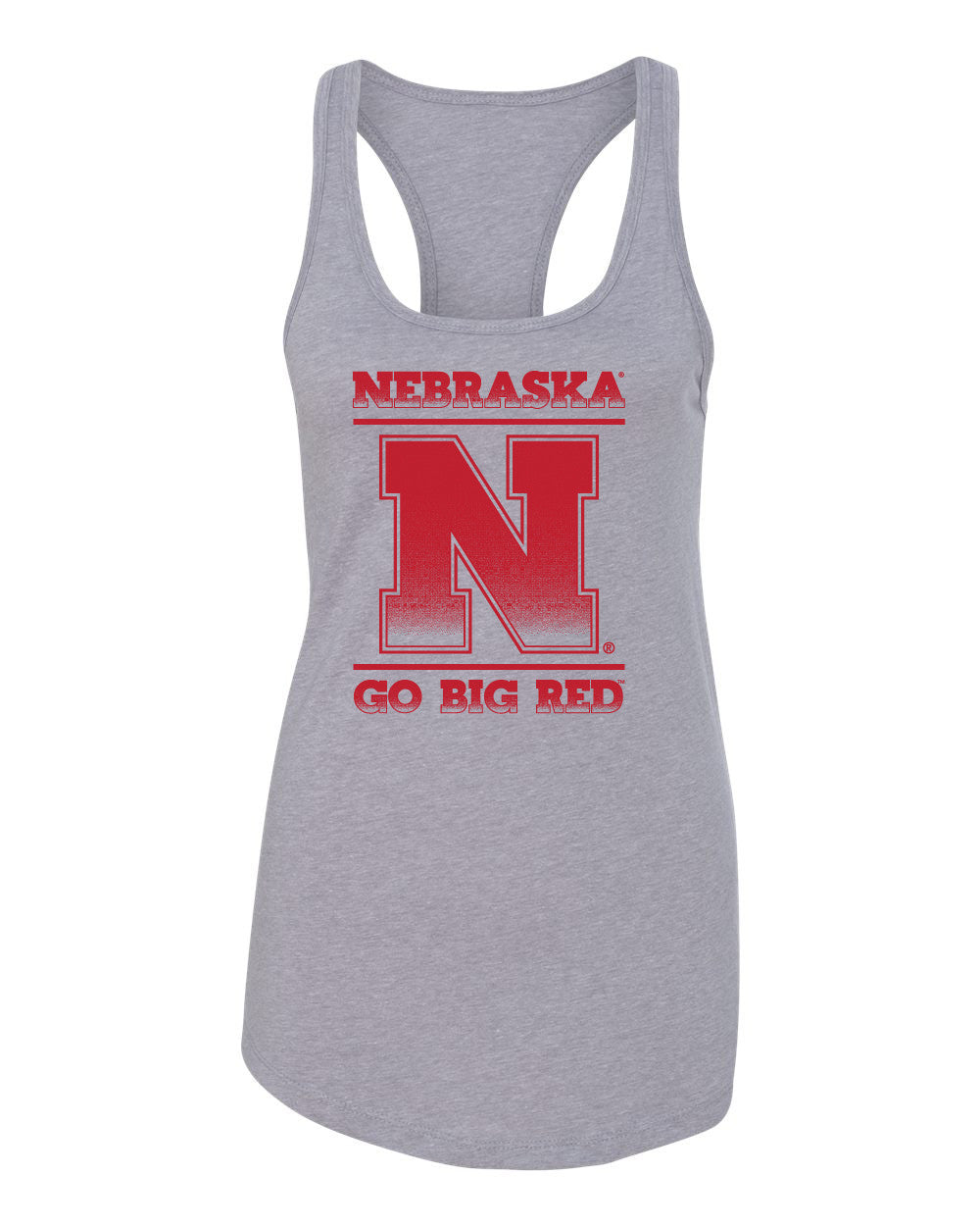 Women's "Nebraska N GO BIG RED" Racerback Tank Top