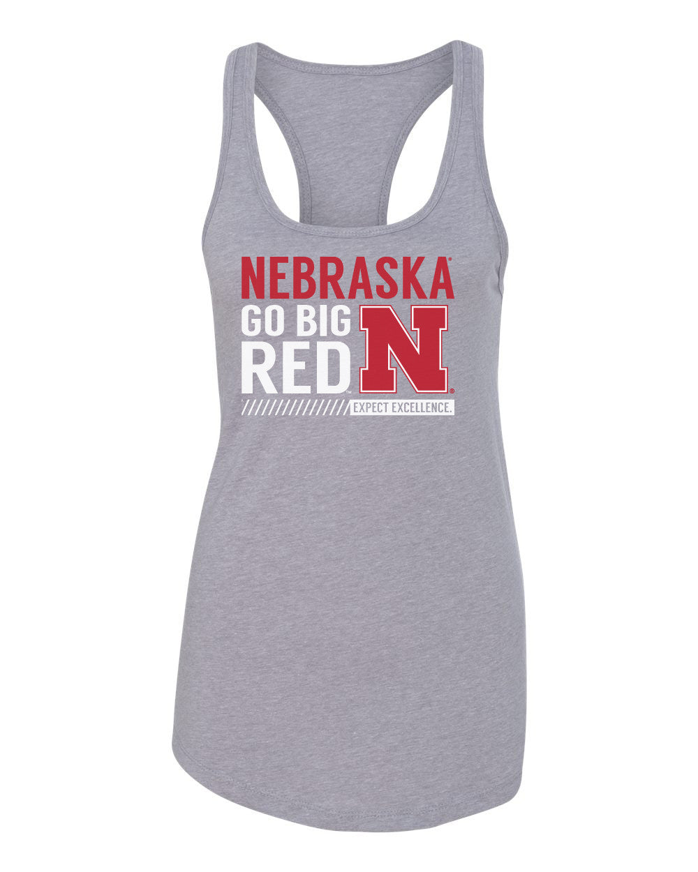 Women's Nebraska Cornhuskers "Expect Excellence" Racerback Tank Top