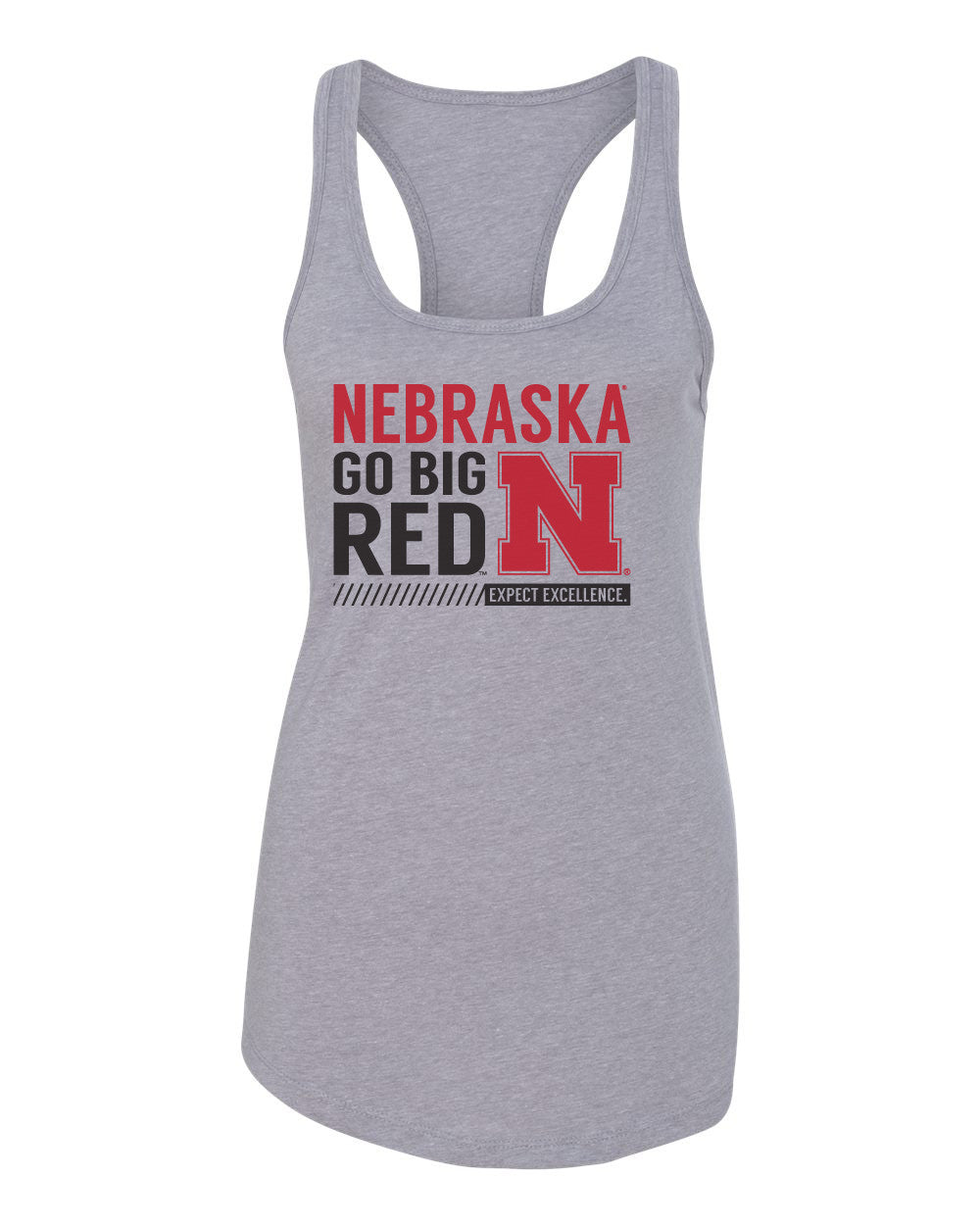 Women's Nebraska "Expect Excellence" Racerback Tank Top