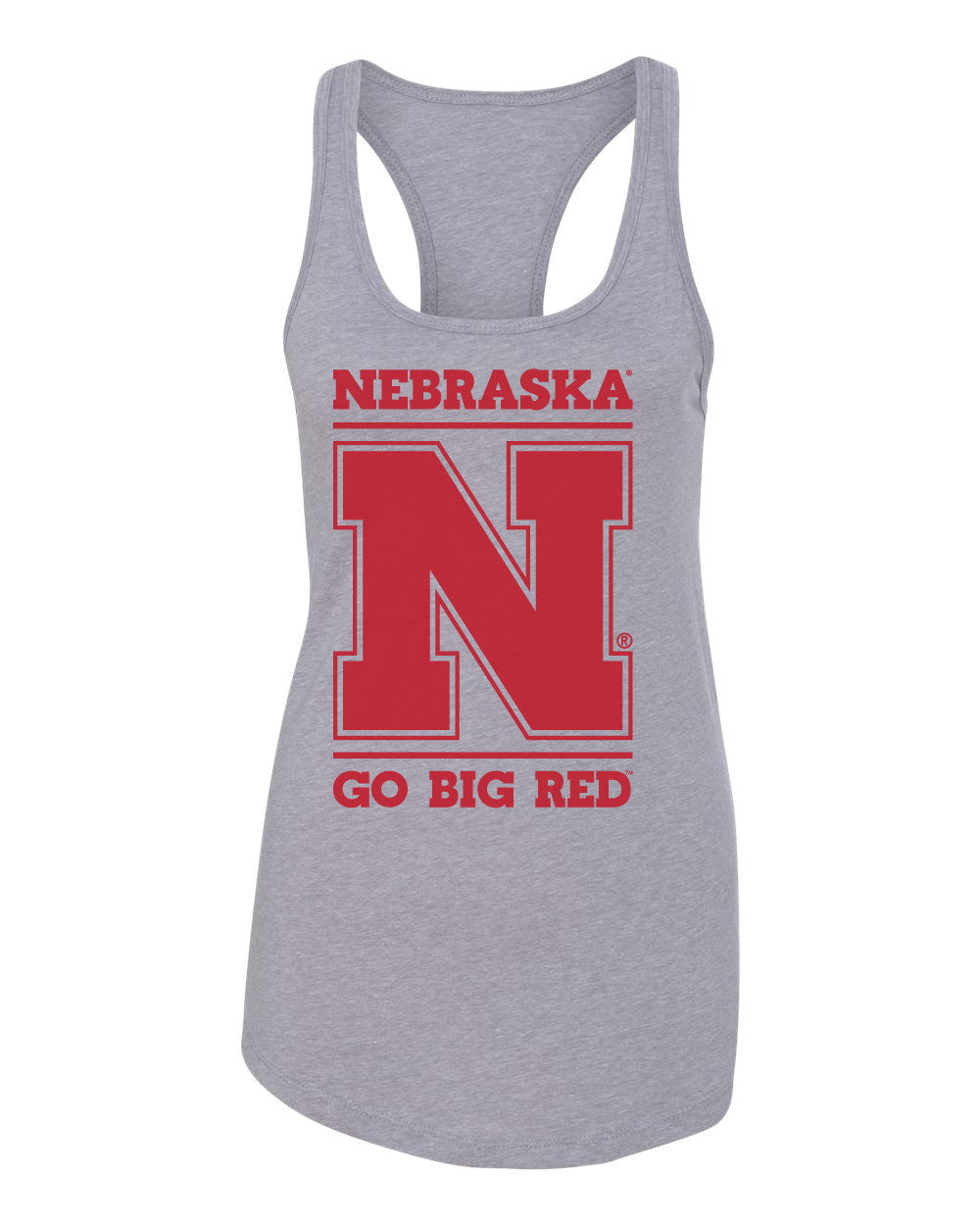 Women's Nebraska Cornhuskers "Nebraska N GO BIG RED" Racerback Tank Top
